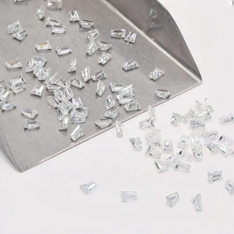 2*3*4mm 0.2ct GRA Certificated Moissanite Tapered Baguette Moissanite Loose Moissanite