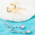 E010810 S925 Pearl Earring 925 Sterling Silver DIY 7-8mm Natural Freshwater Pearl Stud Earring for Women