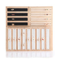 Velvet Large  Slot Wood Jewelry Display Trays Ring Organizer Display Holder Stand Tray for Rings