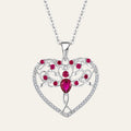 Custom 925 Silver Tree Pendant round Shape with Rhodium Plating and Zircon Great Fashion Accessory for Engagement or Wedding