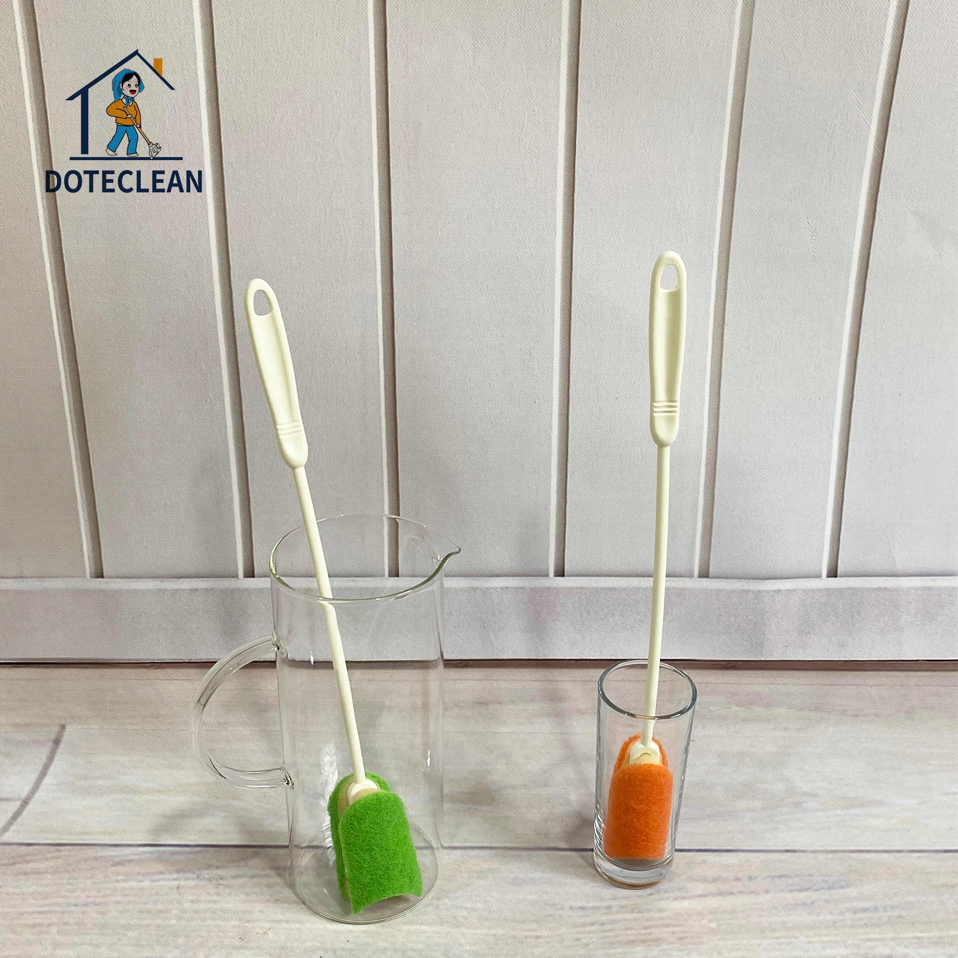 2025 New Long-Handle PP Bottle Brush with Convenient Labor-Saving Cleaning Cup Efficient and Hangable Design