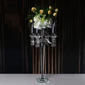 Wholesale Wedding Event Party Glass Candlestick 5 Arm Crystal Candelabra for Wedding Centerpieces