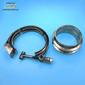 JTLD 2.5" V Band Clamp 21/2 Stainless Steel Exhaust Flange Clamp Quick-release Male Female Kits