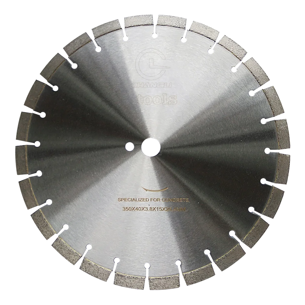 Industrial 14Inch 350mm High Frequency Welded Wet Cutting Concrete Asphalt Diamond Saw Blades Ti-Coated 25.4mm/50mm Arbor Size
