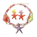 Large Rhinestone Choker with Punk Style New Model Shell Starfish Necklace