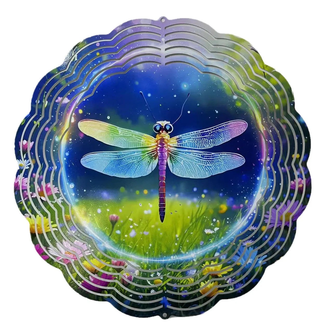 3D Wind Spinner Tree Indoor/Outdoor Courtyard Garden Decoration Water Material Gift Men Women Giant Peak 25cm Diameter 0.6mm