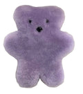 Sample Support Custom Sheepskin Wool Plush Mini Flat Bears Children Soft Sheepskin Stuffed Toy Real Shearling Fur Teddy Bear Toy