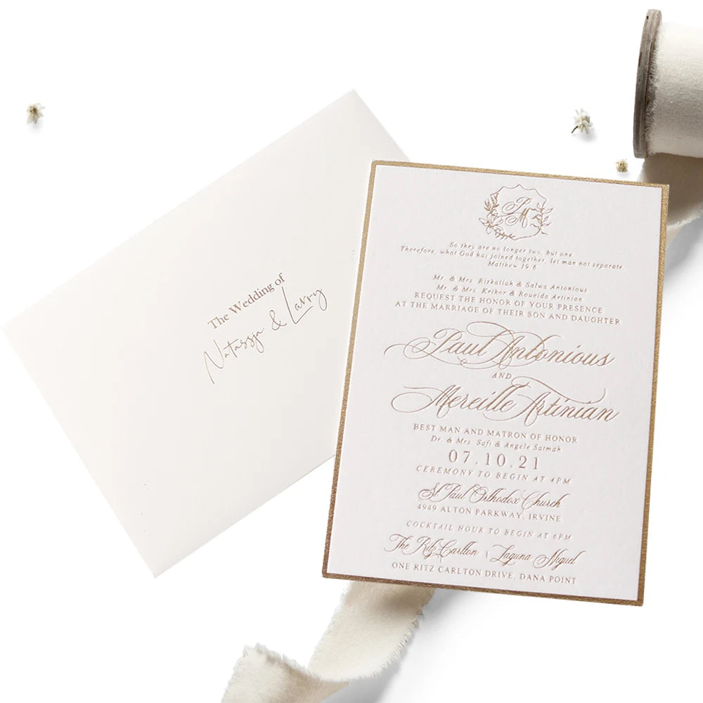 White Velvet De Mariage Party Invitations Luxury Gold Foil Wedding Invitation Cards Envelope Featuring Music Angel Cross Styles
