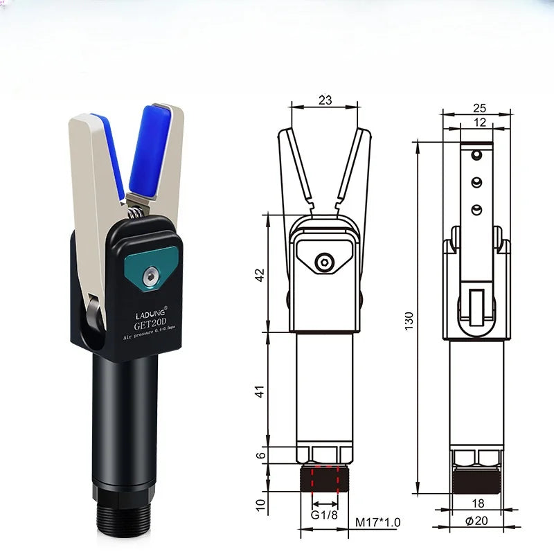 Factory Directly Wholesale Aluminum Pneumatic Water Mouth Clamp OEM for Robot Automation Arm