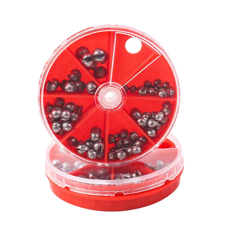 Customized Quantity Split Shot Fishing Weights Sinkers Kit Removable Fishing Sinker Round Lead Fishing Weight