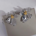 SP Statement Fashion Metal Big Flower Stud Earrings for Women