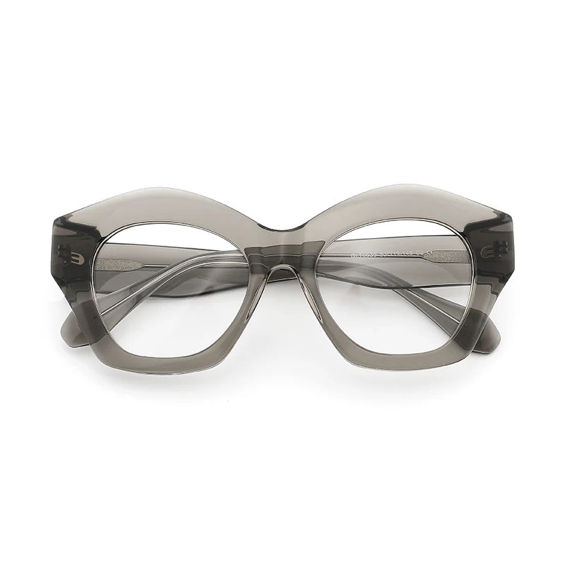 Brand Thick Handmade Acetate Glasses Women Eyewear Transparent Eyeglasses Retro Optical Spectacle Frames Prescription Glasses