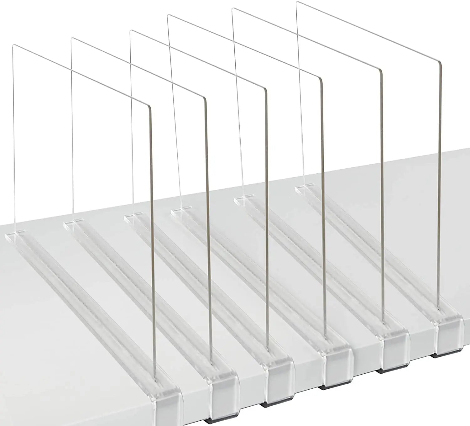Clear Multi-Functional Plastic Acrylic Shelf Divider Dividers for Wood Closets Shelf and Organizer