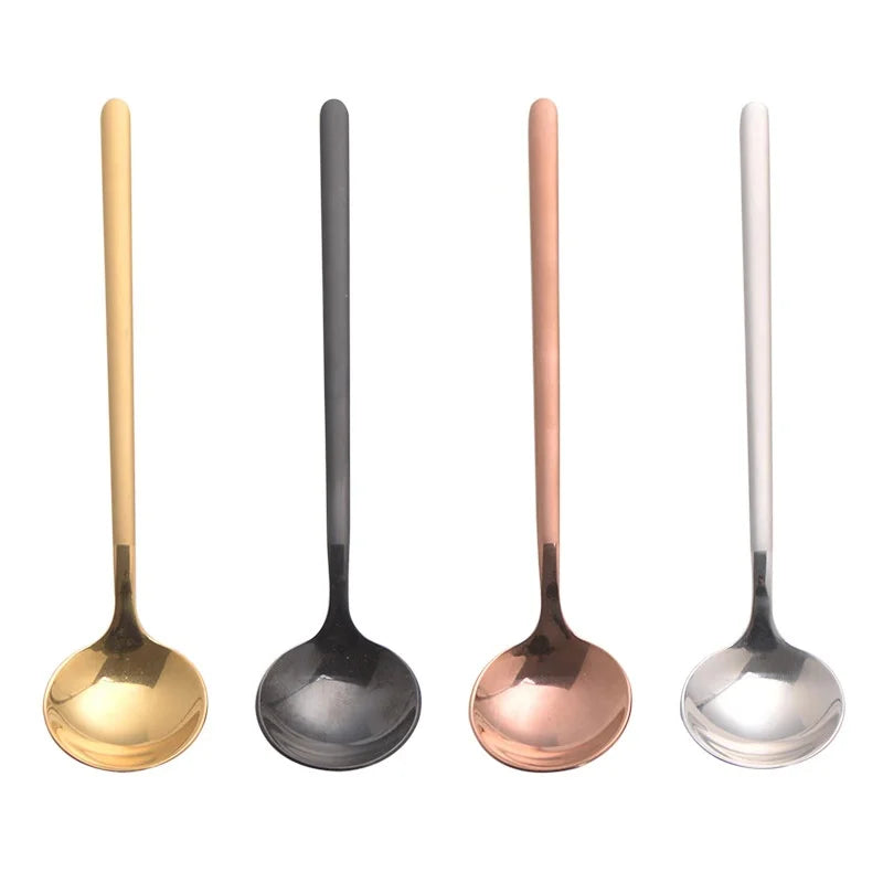 Metal Tea Coffee Ice Cream Spoon Set for Bar Cafe Low MOQ and Fast Delivery for Giveaways