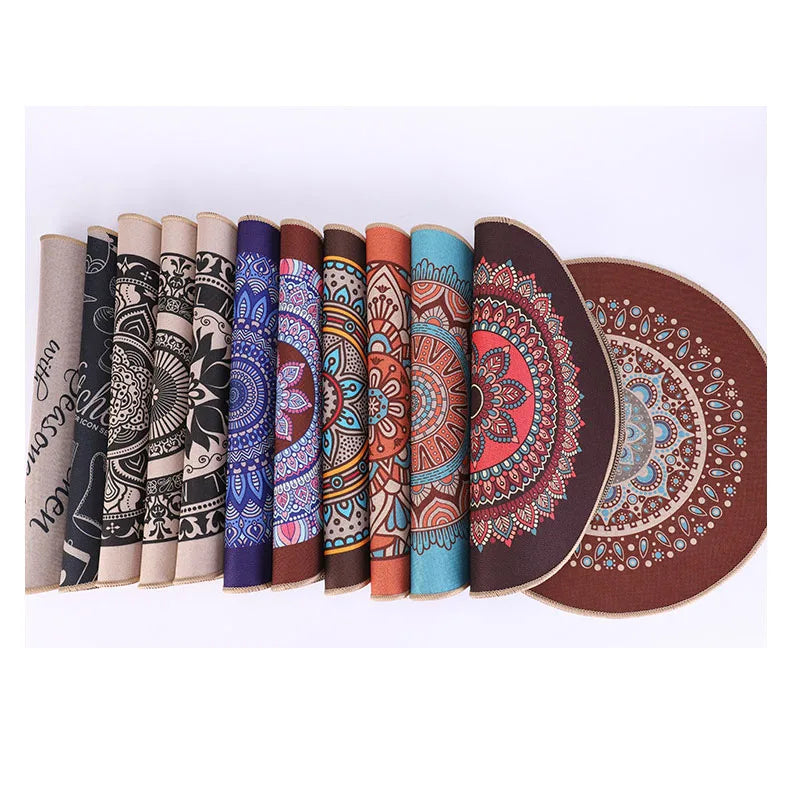 Ychon Classic Placemat Insulated Customized Floral Patterns Placemats Waterproof Washable Table Mats for Dining Table Decoration