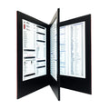 LED Illuminated Menu Folder for Drinking 3 Pages of Different Sizes Durable Leather Cover Book for Hotel & Restaurant Use