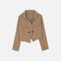 One Size Loose Short Blazer New High Waist Long Sleeve Suit Women's Top