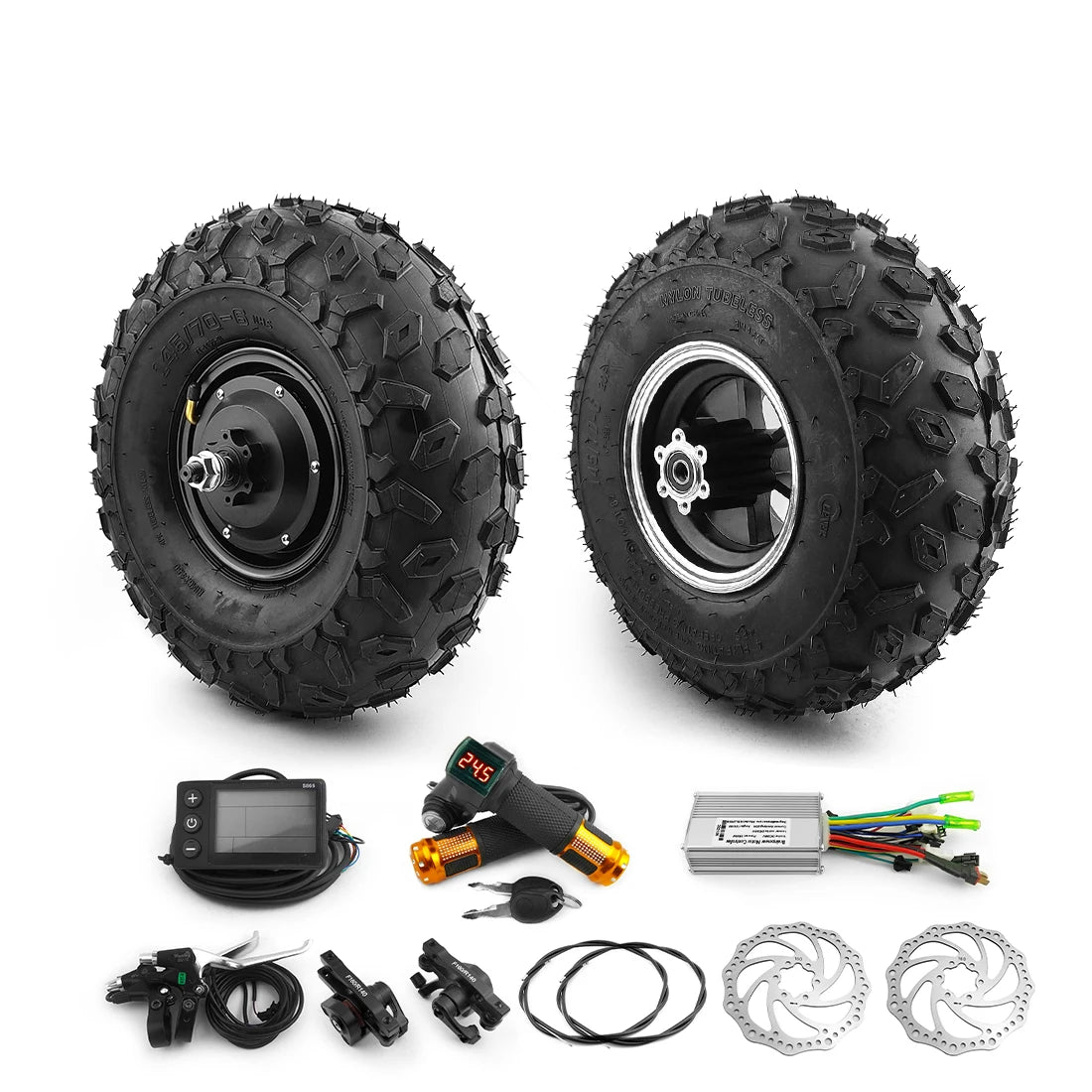 14.5 Inch Off Road Big Wheel 48V 350W Brushless Gear Hub Motor Kit for Electric Adult Scooter Bike