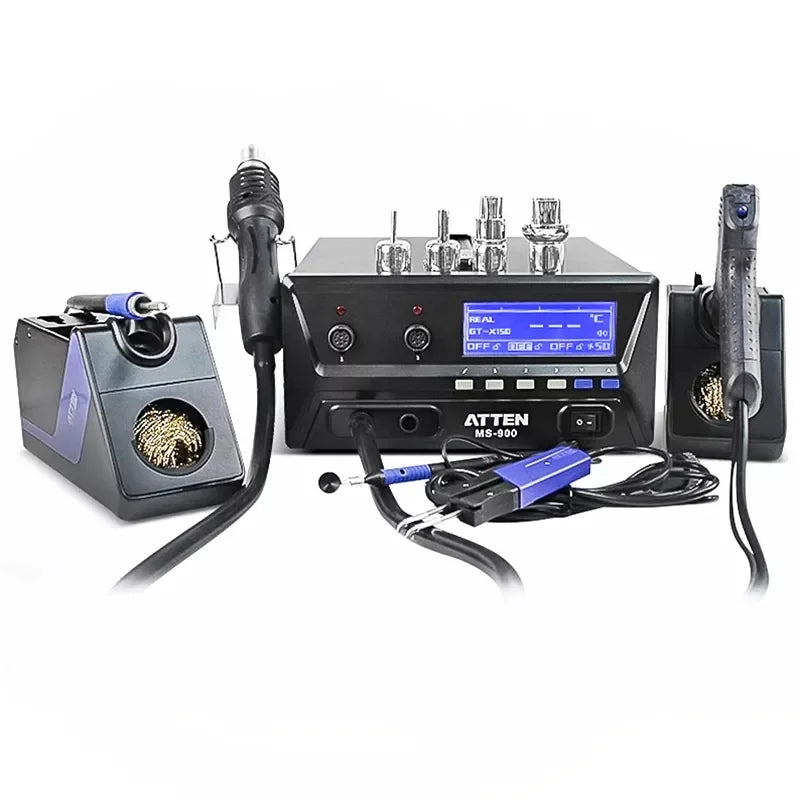 ATTEN MS-900 4-in-1 Desoldering Gun + Soldering Tweezers + Soldering Stations + Hot air Desoldering Station Rework Station