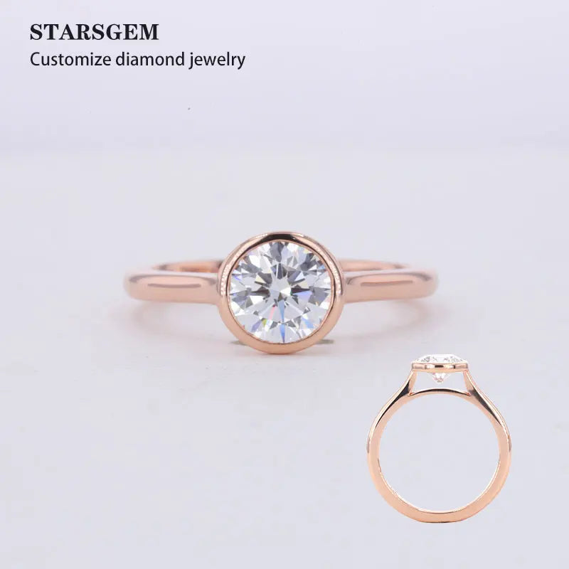 DEF VVS VS Diamond Wedding Ring IGI GIA Certificate Luxury 1CT 2CT Lab Diamond Rings Simplicity 14K 18K Lab Grown Diamond Rings