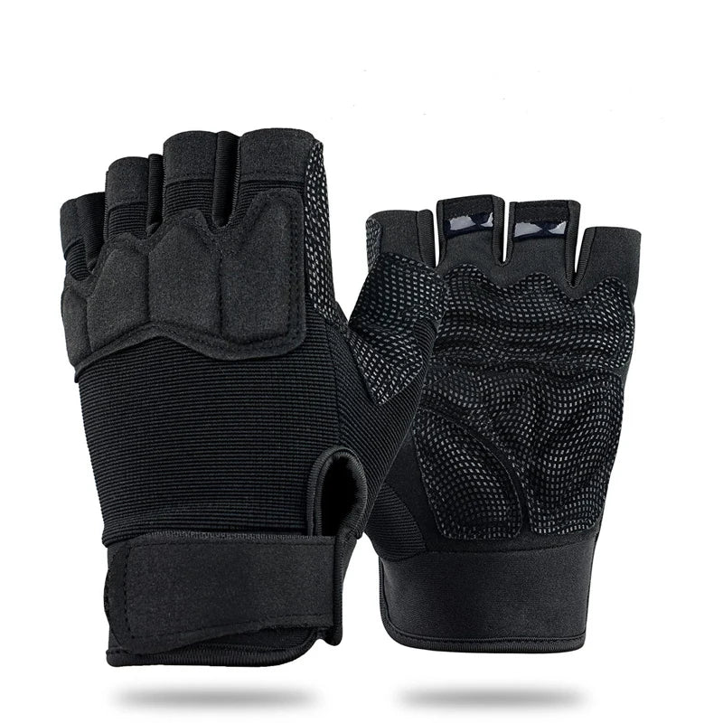 Professional Bodybuilding Hand Protector Weight Lifting  Fitness Workout Gym Hunting Half Finger Gloves