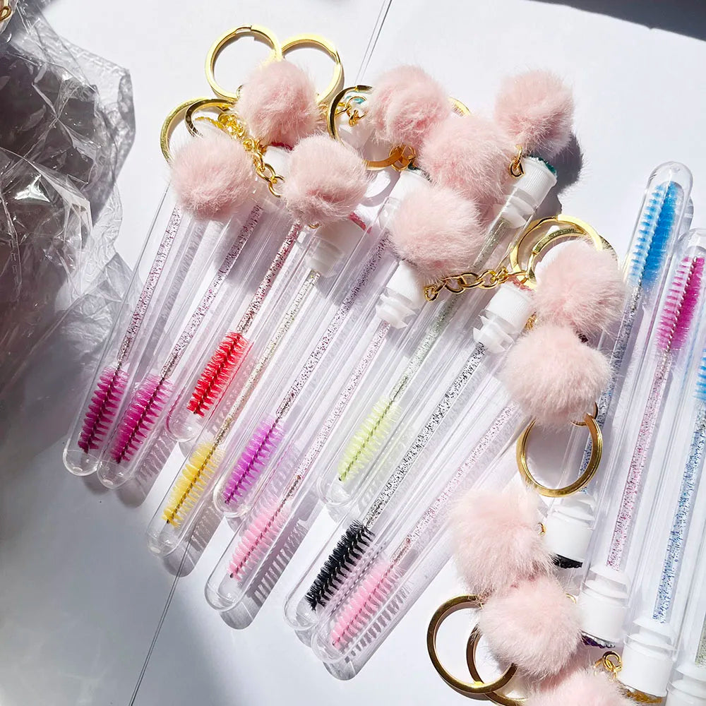 Disposable Mascara Brush Lash Wands Tube Eyelash Brushes Eyelash Extensions Mascara Spoolie Cleaning Brush
