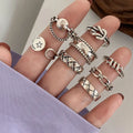 Heavy Industry Combination Index Finger Ring Women's Alloy Classic Wedding Party Fashion Personality Retro Ins Cool Wind Net Red