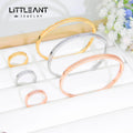 Little Ant Jewelry Zirconia Jewelry Set Bridal Wedding Stainless Steel Bangle Bracelet and Ring Set for Women