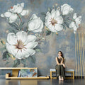 3d Relief Flower Living Room Tv Background Wall Wallpaper American Retro Pastoral Peony Wallpaper Bedroom Seamless Wall Covering