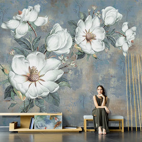 3d Relief Flower Living Room Tv Background Wall Wallpaper American Retro Pastoral Peony Wallpaper Bedroom Seamless Wall Covering