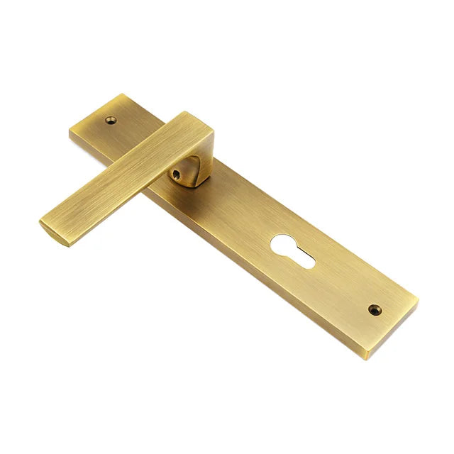 New Design Zinc Alloy China Source Factory Classic Security Interior DoorLocks and Lever Door Handle on Plate With Lock for Door