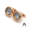 Fancy Zircons Men's Cufflinks for Engagement Business Wedding Anniversary Party or Gift