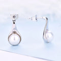YH JEWELLERY Hot Selling Spoon Fork Jewelry Pearl Jewellery 925 Sterling Silver Tableware Earrings