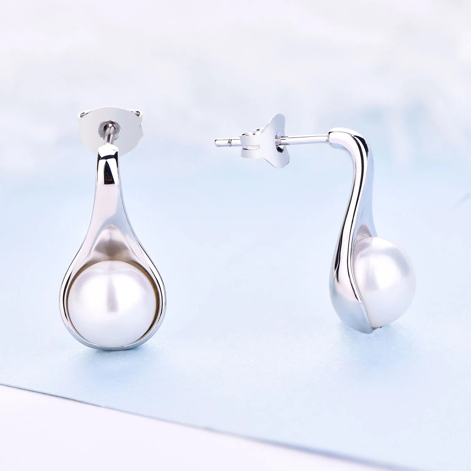 YH JEWELLERY Hot Selling Spoon Fork Jewelry Pearl Jewellery 925 Sterling Silver Tableware Earrings