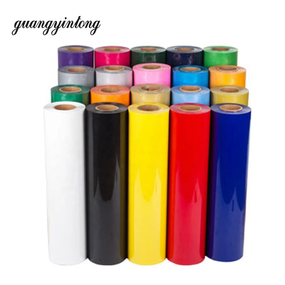Guangyintong Heat Transfer Vinyl Transfer Film Htv Vinyl Roll Vinilo Textile Pvc Pu Vinyl Hydrographic Transfer Sheet