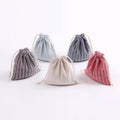 Luxury Packing Pouch Cotton Dust Cover Bag Drawstring Customized Printing logo Cotton Drawstring Bag Small Storage Bag