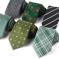 Casual Suits Polyester Mens Tie Green Wedding Slim Necktie Hanky Set for Man Striped Floral Silk Neckties Tie Pocket Square