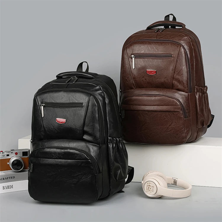 Custom Wholesale Man Multi Function Sports Adults Gym Leisure Computer Weekend Duffle Pu Leather Backpack Bag Unisex