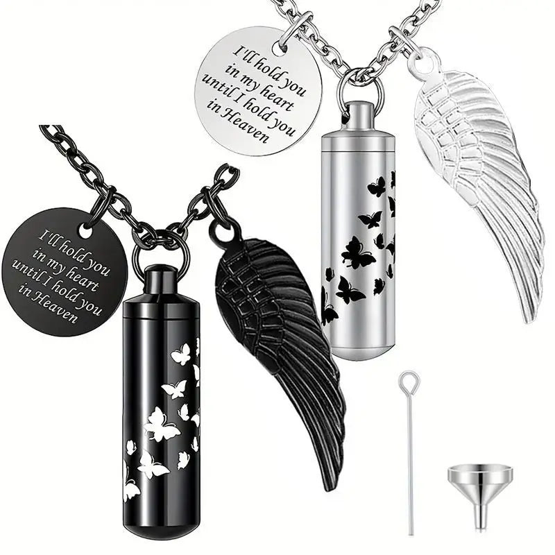 OEM ODM Stainless Steel Cylinder I Still Need You Close to Me Urn Necklace Pendant Pet Ashes Pendant