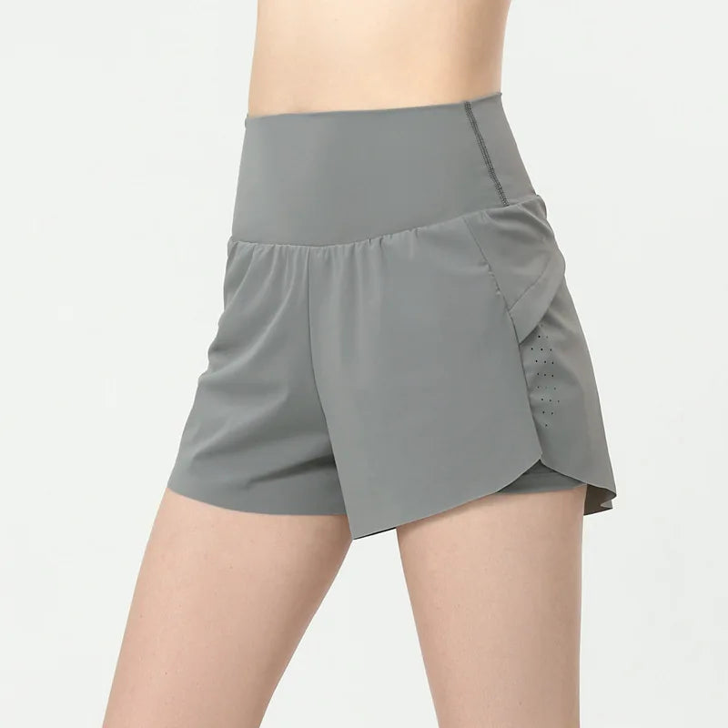 Quick Dry 2 in 1 Gym Fitness Yoga Shorts Casual Workout Running Sports Wear Yoga Shorts for Women