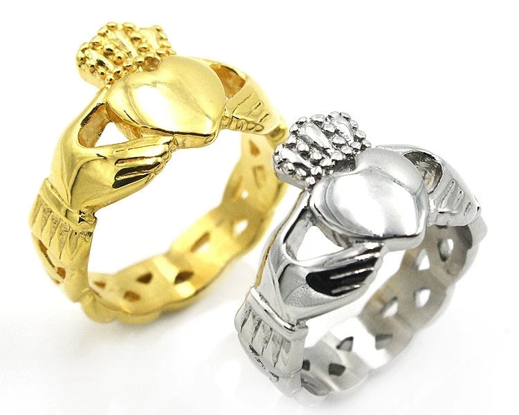 2025 New Arrival Fashion Rings Heart Crown Wedding Ring Luxury Stainless Steel Ring for Women