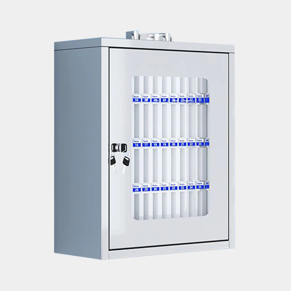Modern Stainless Steel Eco-Friendly Durable Cell Phone Locker for Classroom 24 Slots Portable Phone Holder Box Wall Mount