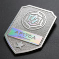 Design Small Clothes 3D Logo Silver Brass Gold Branded Emblem Stainless Steel Engrave Nameplate Pin Custom Metal Name Plate