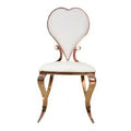 CY210511-20 Luckygoods Creative Design Heart Creative Design Stainless Steel Frame Dining Chair for Wedding