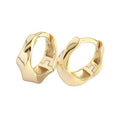 Minimalist Fashion Earrings S925 Silver Sterling Geometric Metal Twisted Smooth Surface Hoop Earrings for Women