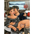 Lover Couple Cartoon DIY 5D Diamond Painting by Number Kit Fashion Wall Art Canvas Paint Diamond Painting Rhinestone MegaBDM