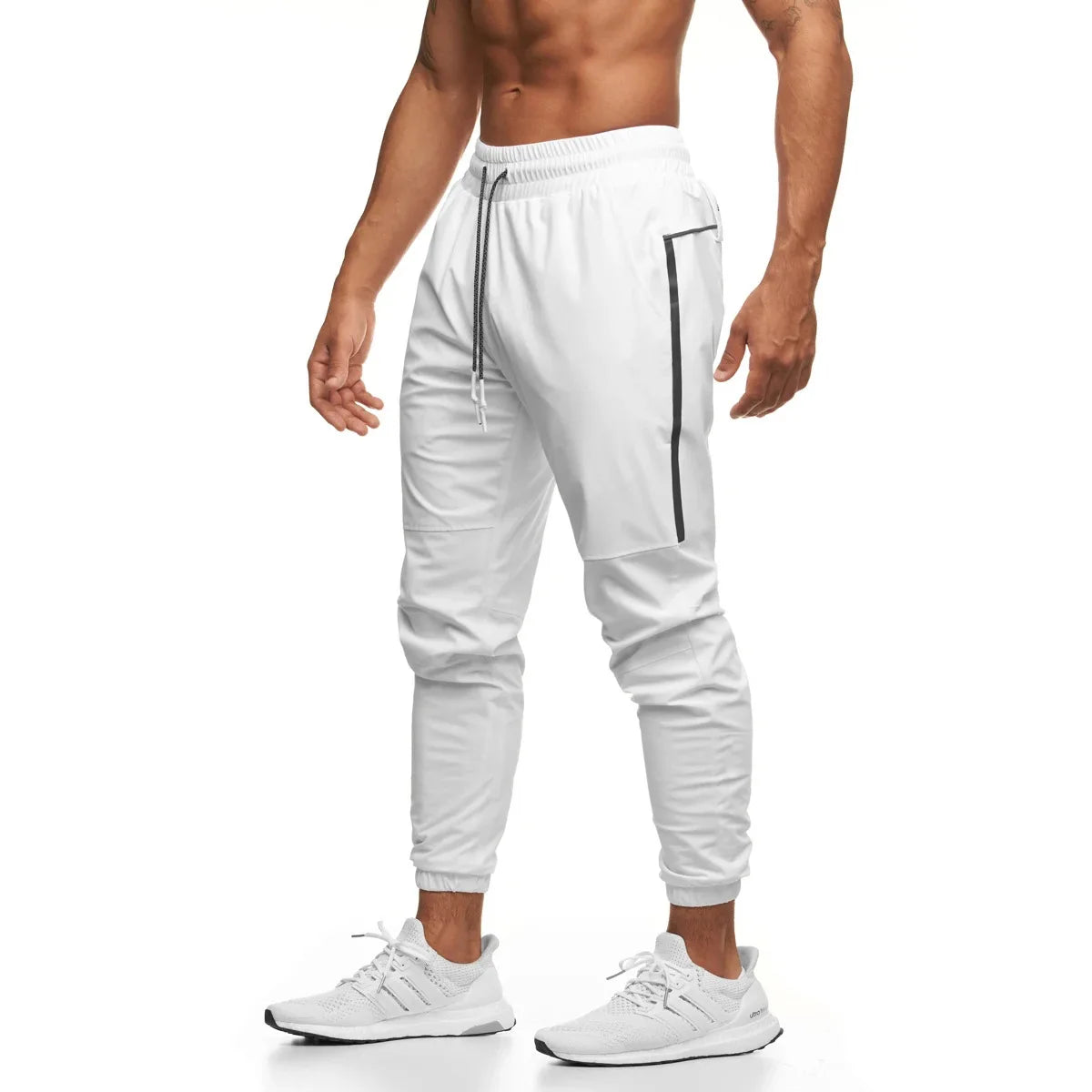 Men's Lightweight Mid Multi-Pocket Eco-Friendly Breathable Cotton/Polyester Blend Jogging Pants Wholesale Quick Dry Sports
