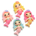 Cartoon Kawaii Fish Tail Princess Flatback Resin Cabochon Scrapbooking Craft Embellishments DIY Hair Bow Accessories
