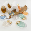 New Design Trendy Korean Style Elegant Gold Plated Resin Acrylic Lucite Drop Dangle Earrings Geometric Design Rich Colors for