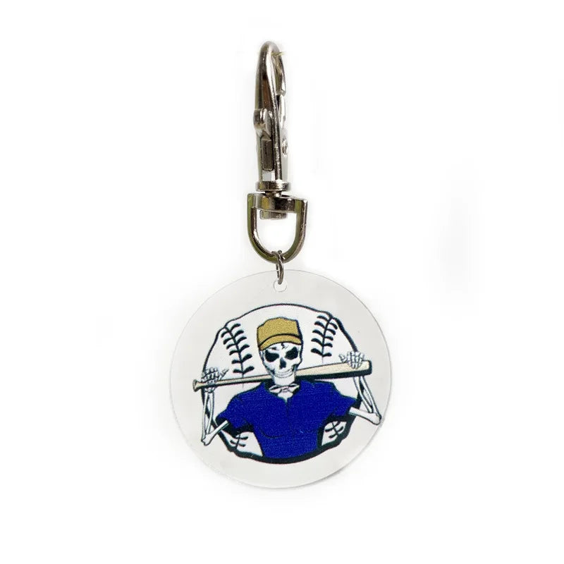 Wholesale Custom Acrylic Keychain Personalized Nameplate Pendant with Creative Feng Shui Cat Design Woven Technique